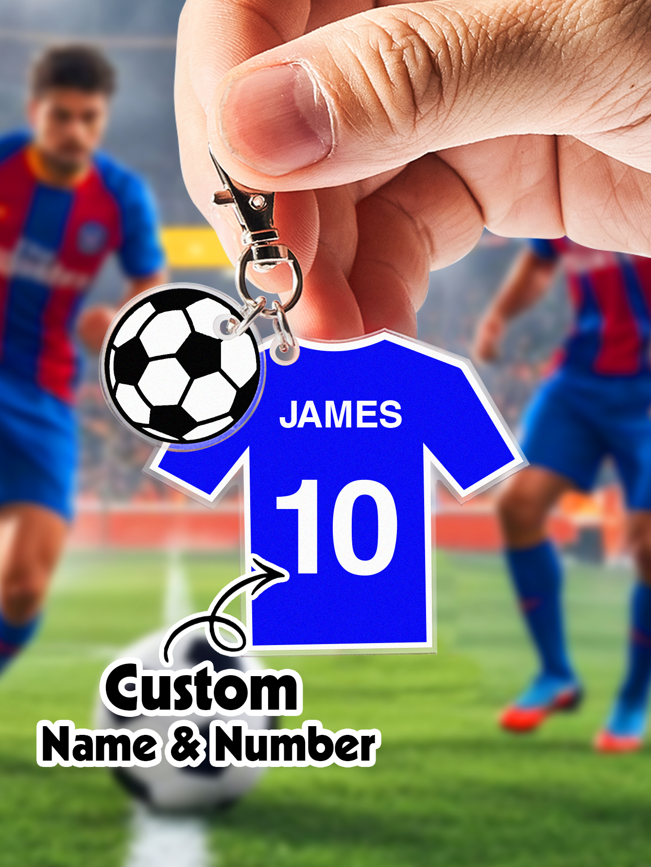 Event Party - Custom Football Jersey Keychain Personalized Name