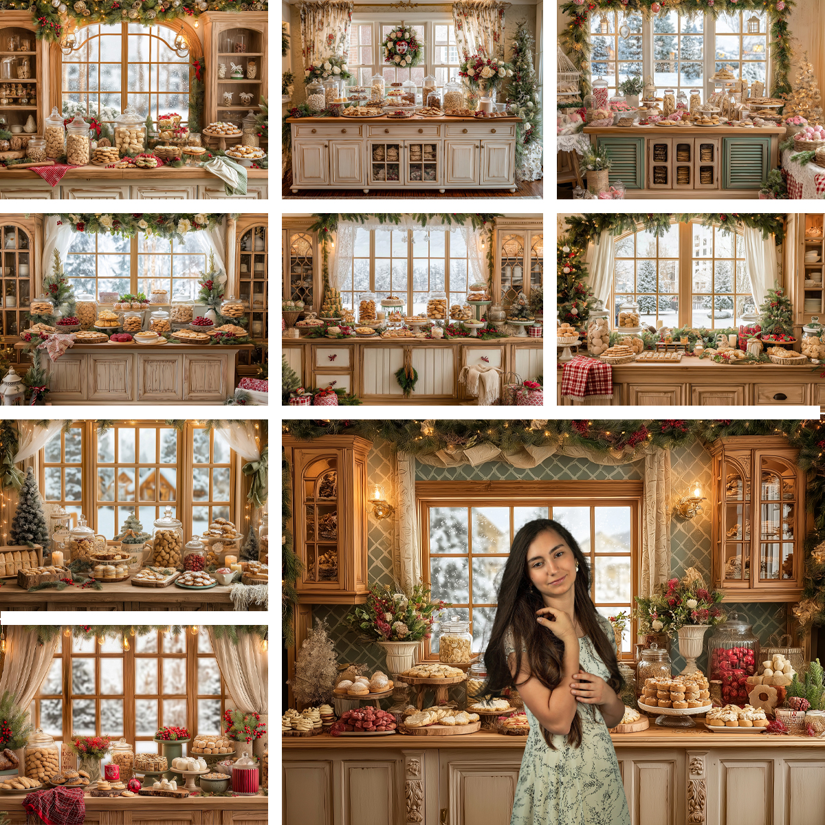 Dessert Table Backdrop - Christmas-Themed Dessert Table Backdrops Child Baby