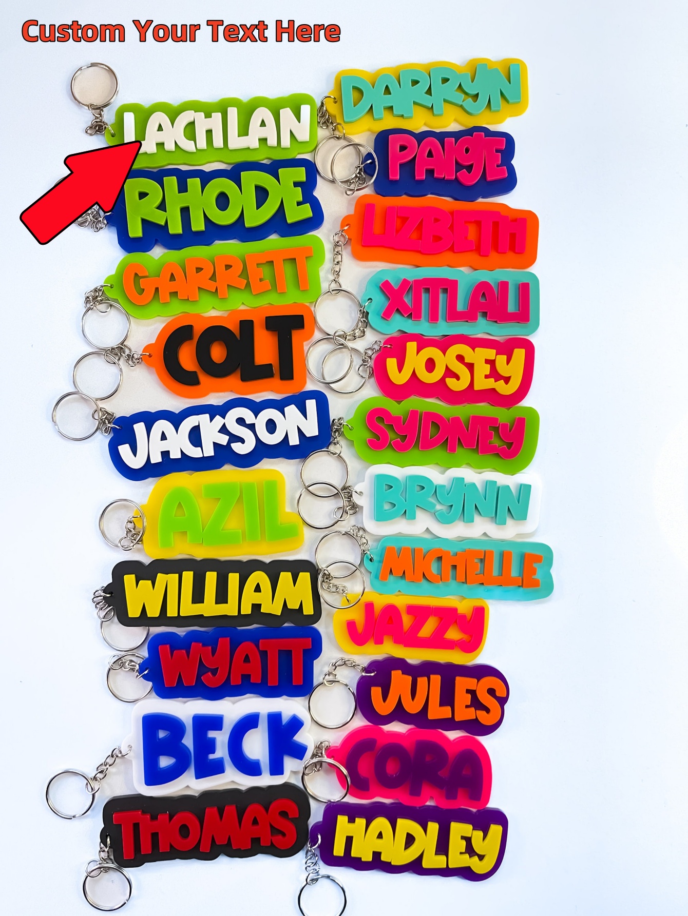 Event Suppliers - Customized Keyring with Name or Initials,