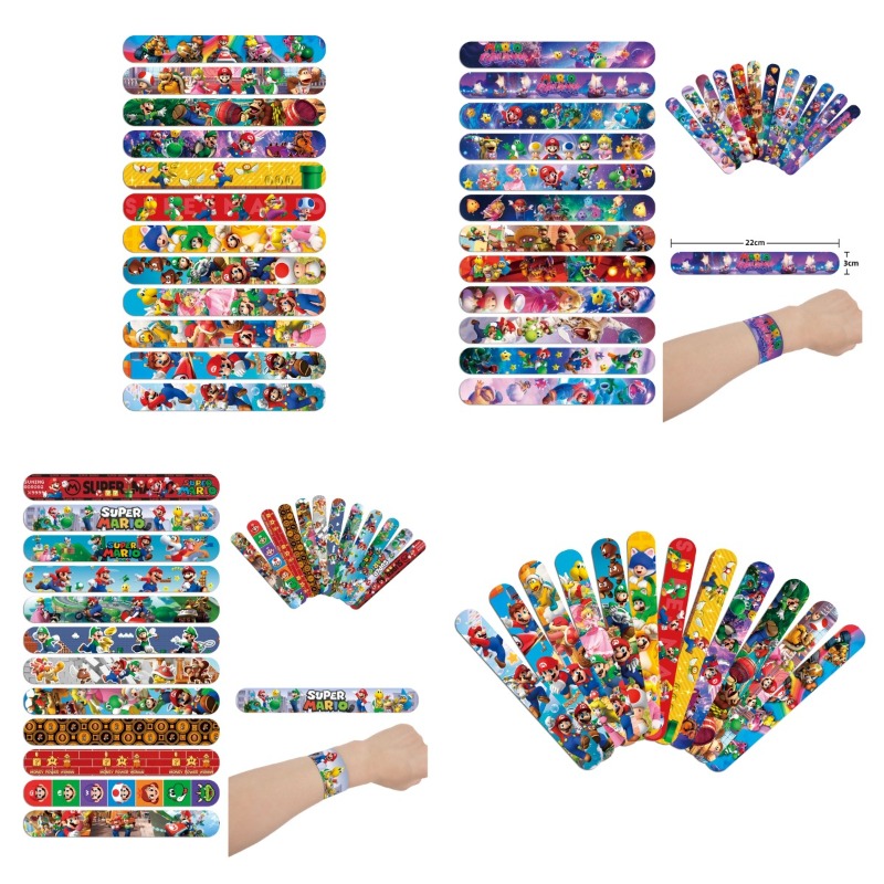 Supply Event - Super Mario PVC Slap Bracelets Kids