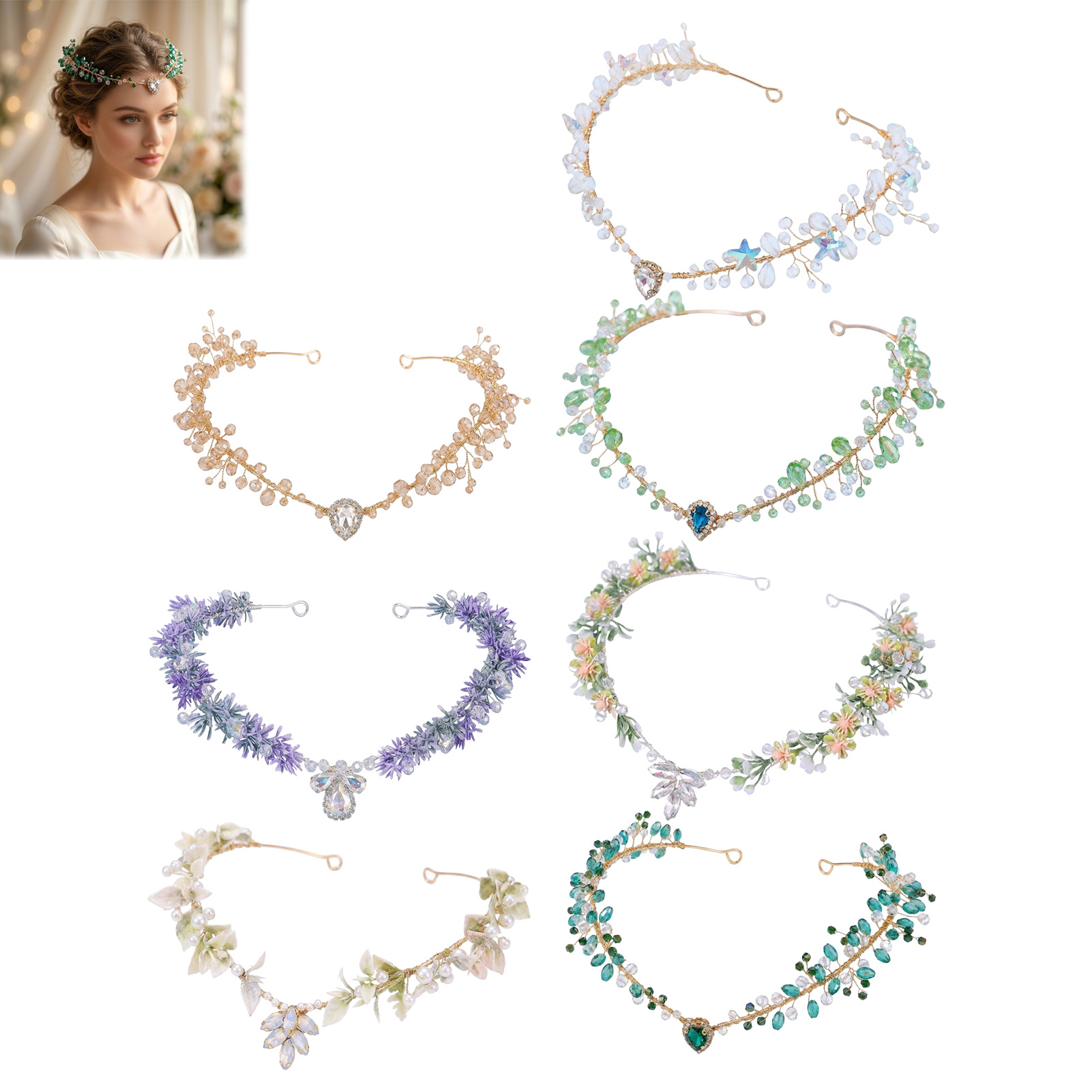 Bridal Hairband Triangular Cry - Event Party review and price
