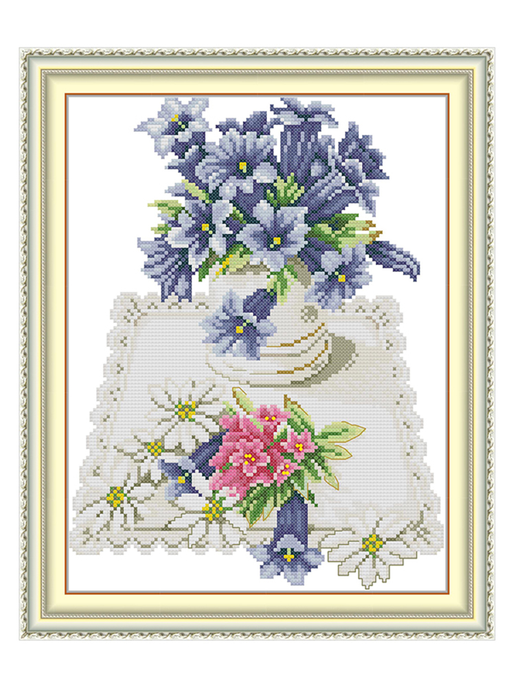 Blue Flowers On Lace Napkins P - Napkin Folding Set review and price
