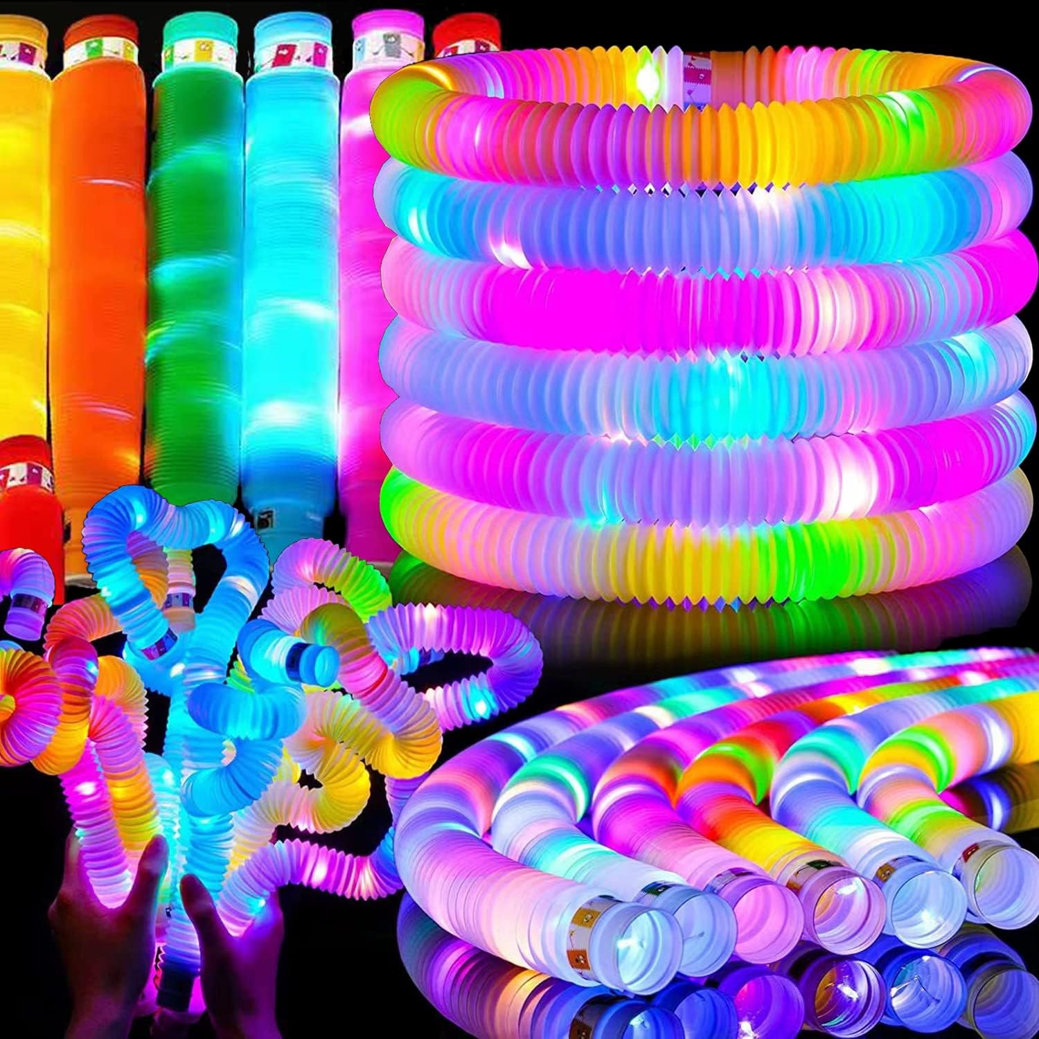 2/6/12 pcs LED Flash Pop Tubes - Cotton Candy Cone review and price