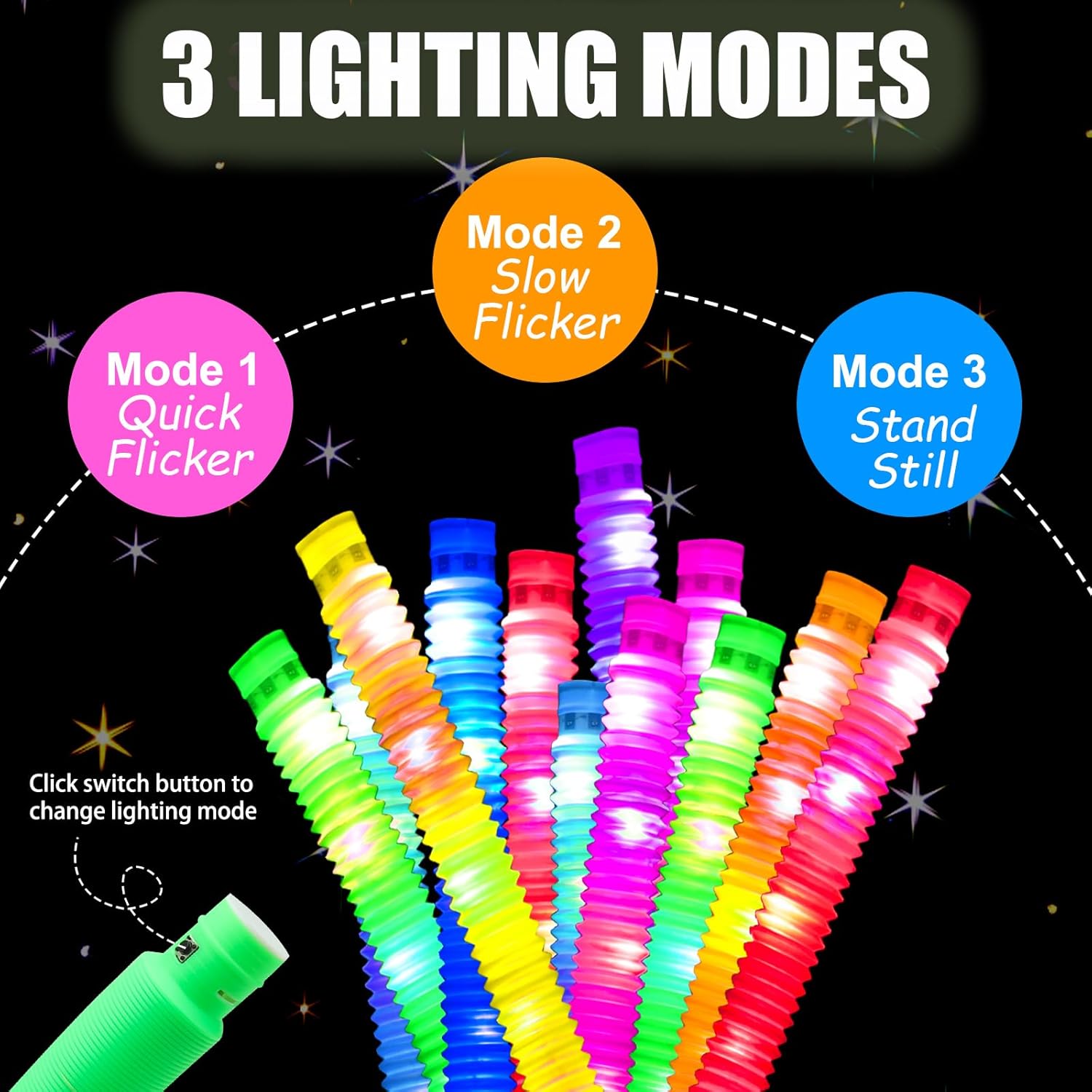 2/6/12 pcs LED Flash Pop Tubes - Cotton Candy Cone review and price