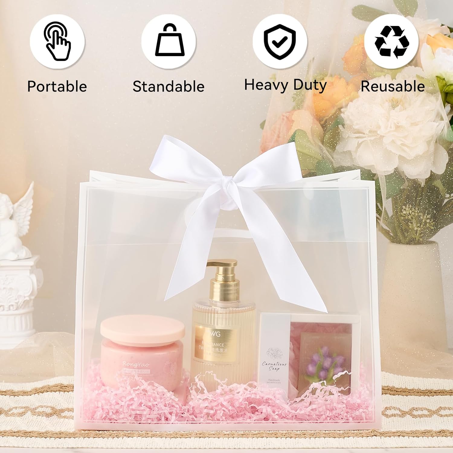 Clear Plastic Gift Bags with H - Party Favor Bag review and price