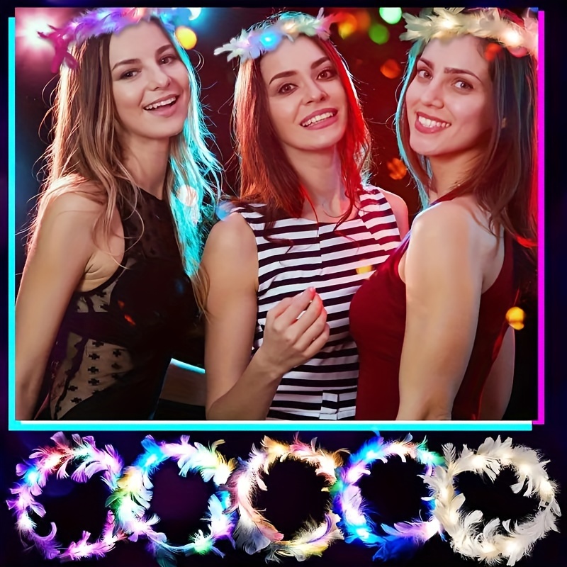 10pcs LED Feather Wreath Crown - Cotton Candy Cone review and price