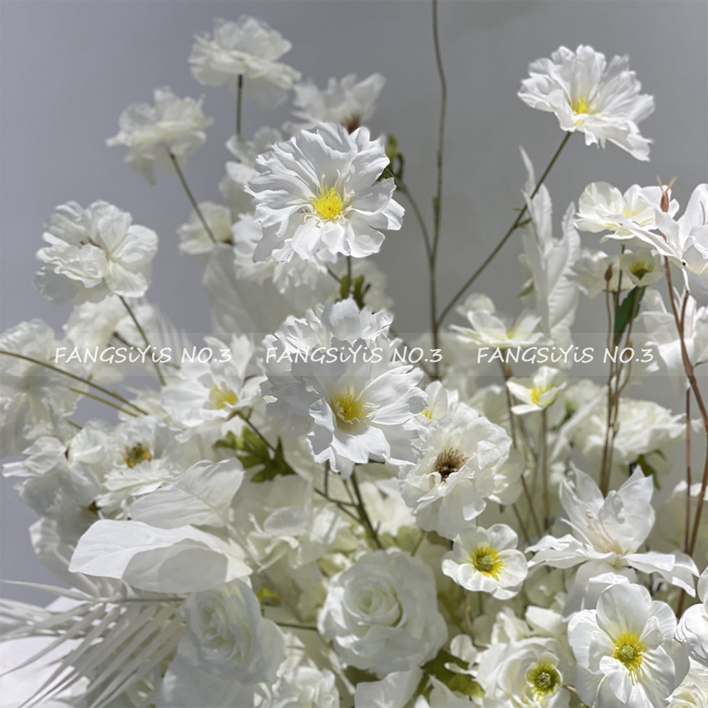 100/50CM Artificial White Rose - Flower Wall Panel review and price
