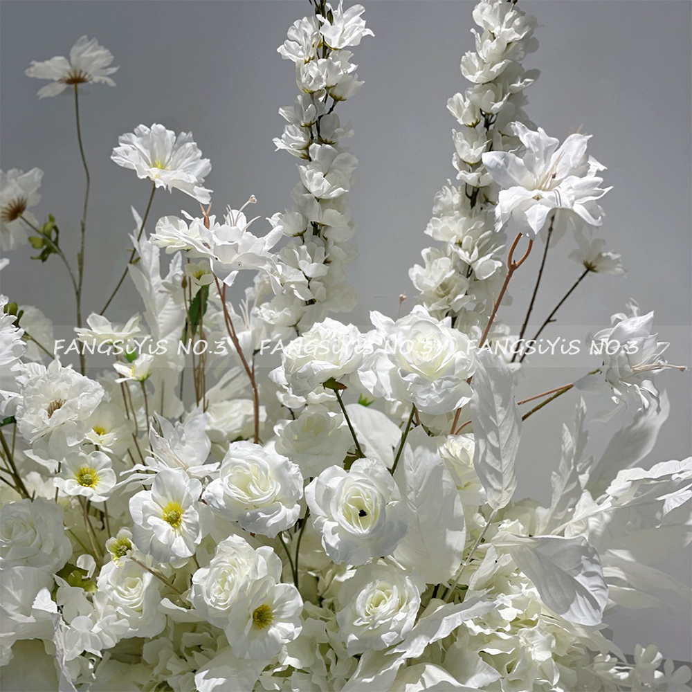 100/50CM Artificial White Rose - Flower Wall Panel review and price