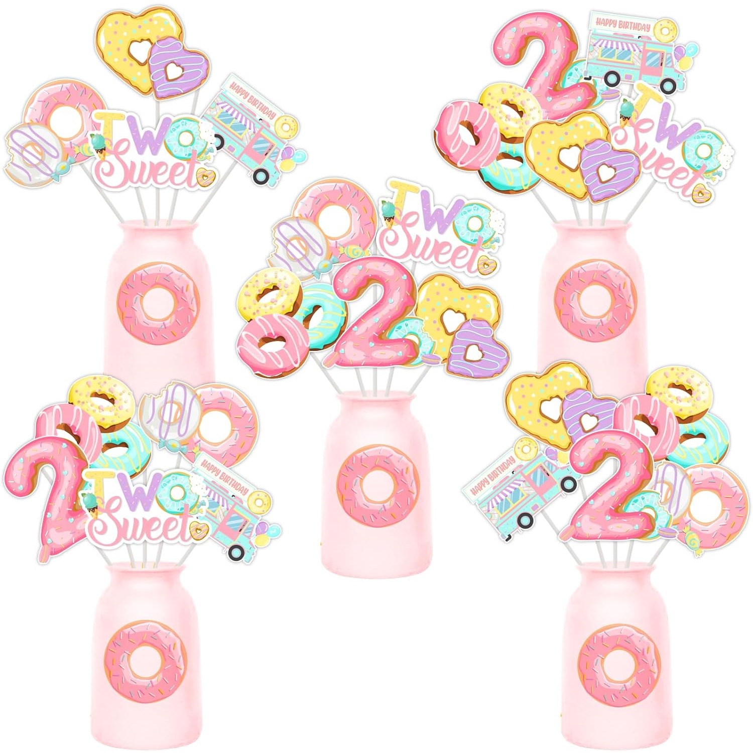 Donut 2nd Birthday Centerpiece - Centerpiece Stick review and price