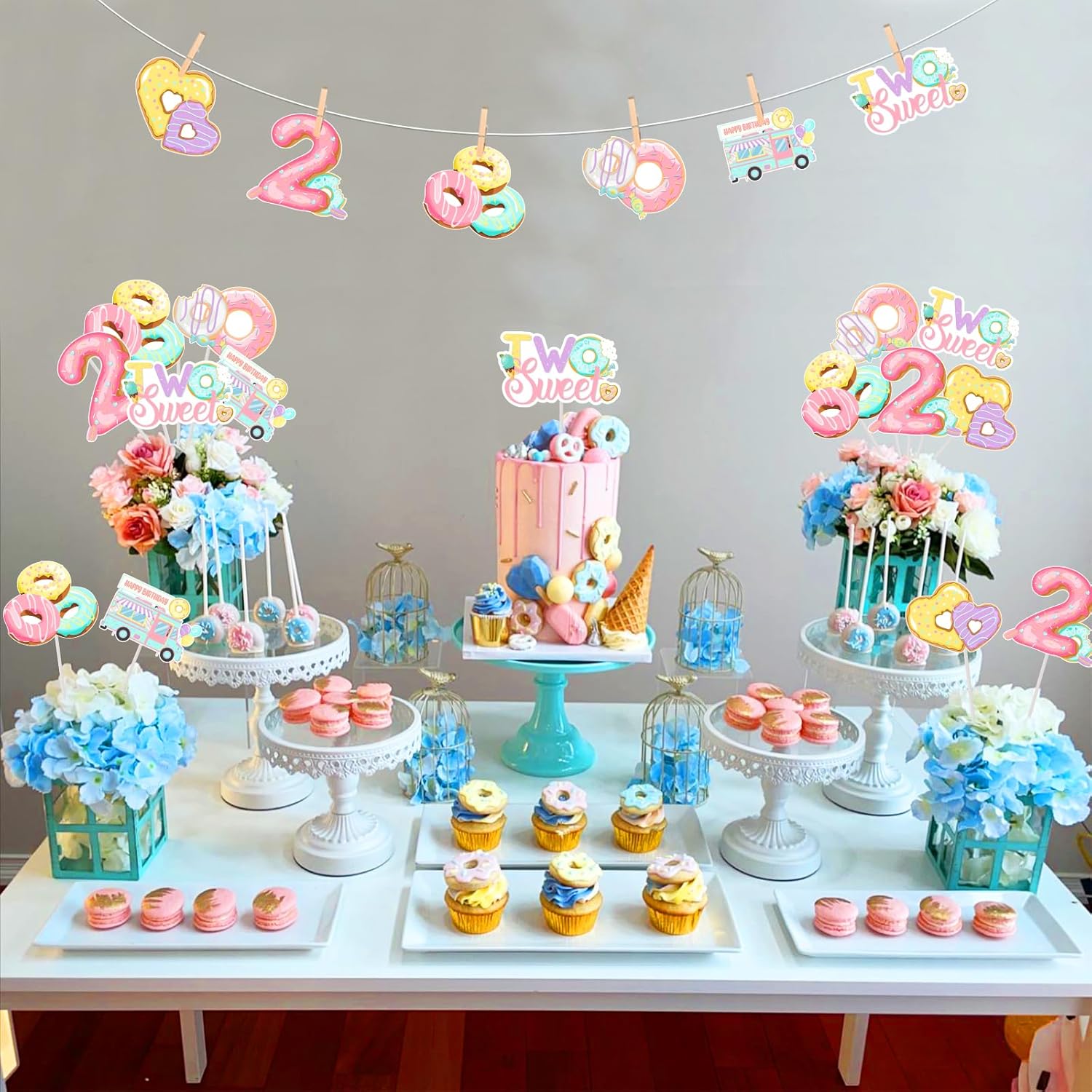Donut 2nd Birthday Centerpiece - Centerpiece Stick review and price