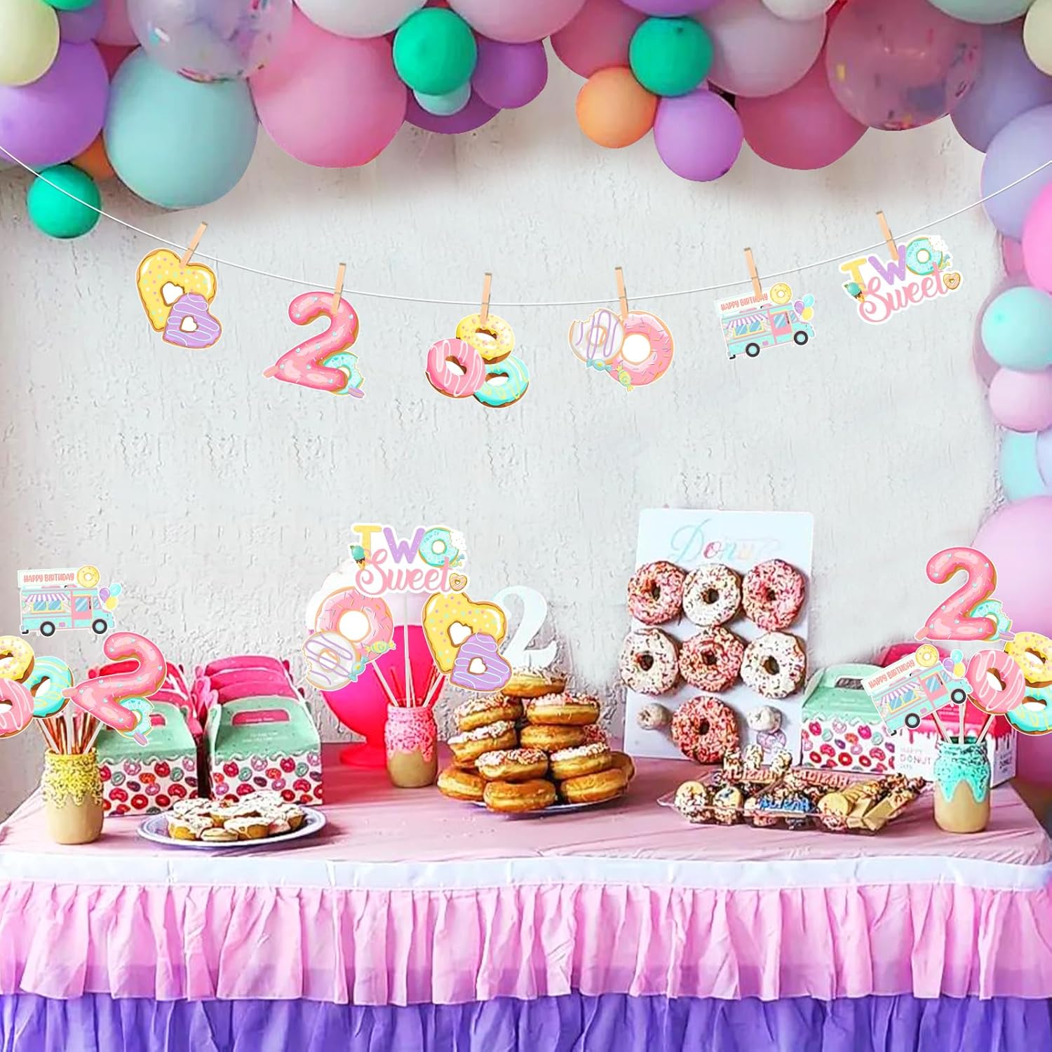 Donut 2nd Birthday Centerpiece - Centerpiece Stick review and price