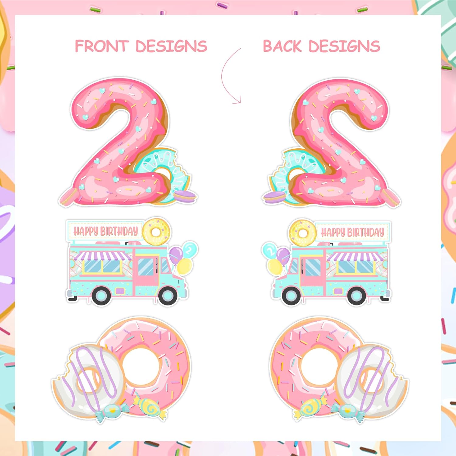 Donut 2nd Birthday Centerpiece - Centerpiece Stick review and price
