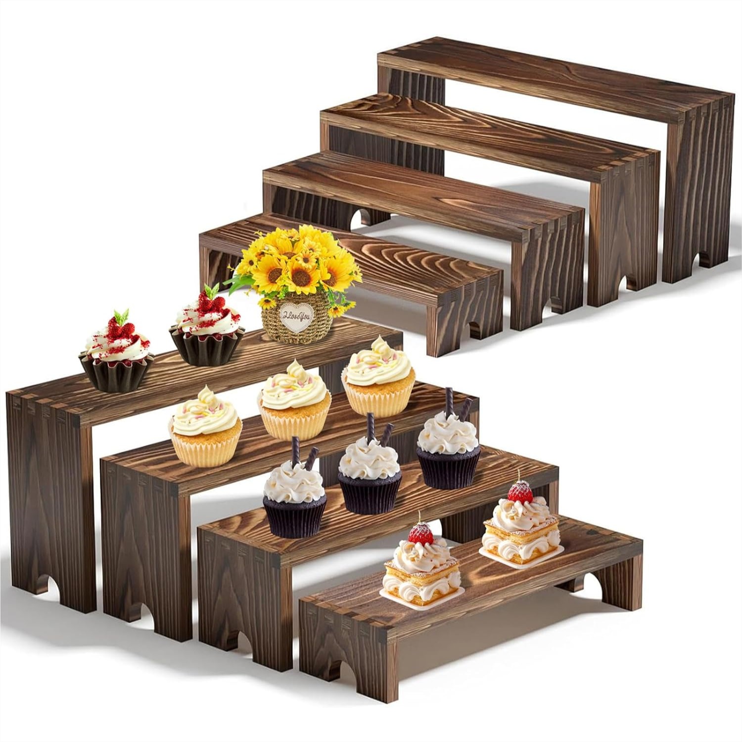 2 Tier Wooden Cupcake Stand Se - Cupcake Stand Tier review and price