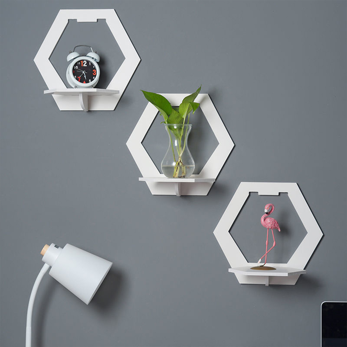 3Pcs Wall Organizer Wall Shelf - Flower Wall Panel review and price
