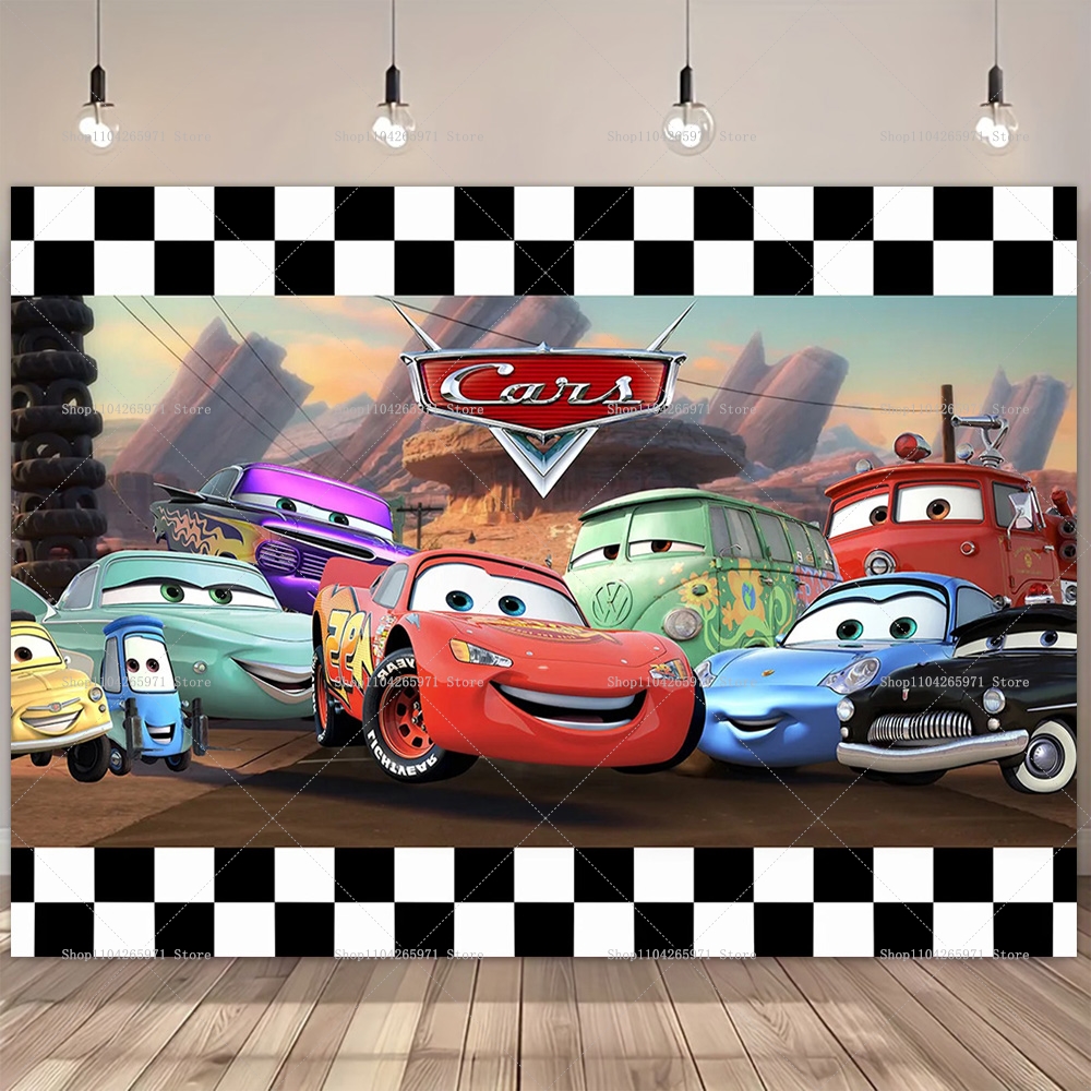 Movie Cars Theme Backdrop For  - Party Event Supplier review and price