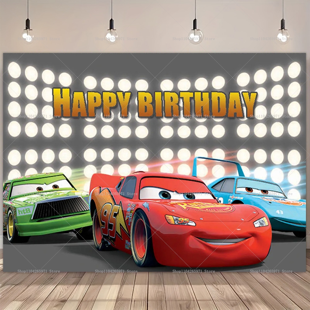 Movie Cars Theme Backdrop For  - Party Event Supplier review and price