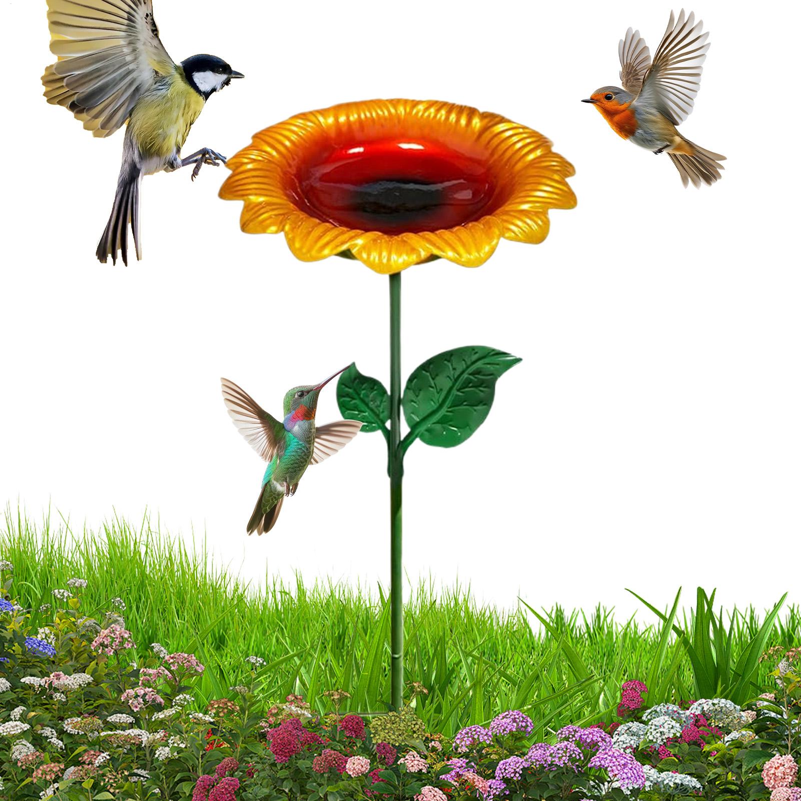 Outdoor Bird Bath Metal Sunflo - Event Support review and price