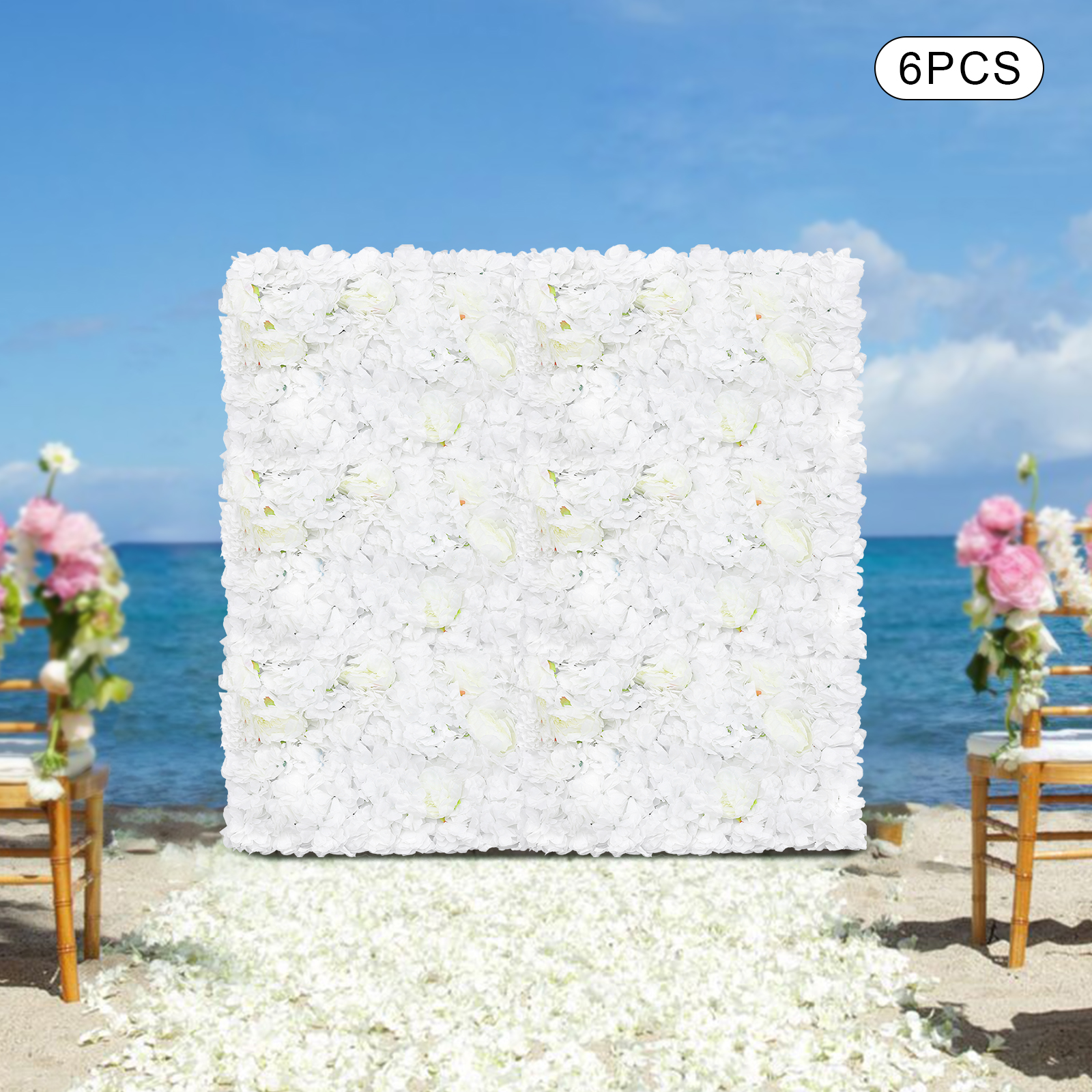 6PCS Silk Decorative Backdrop, - Flower Wall Panel review and price