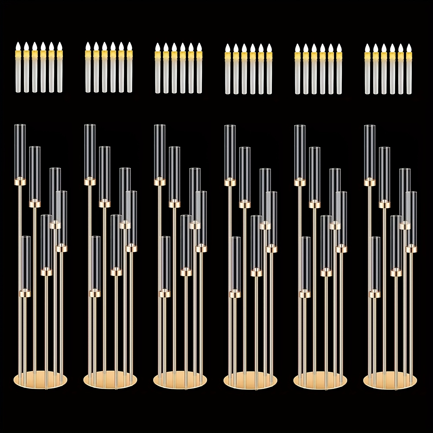 2 Sets Floor Candelabra 6 Arms - Centerpiece Stick review and price