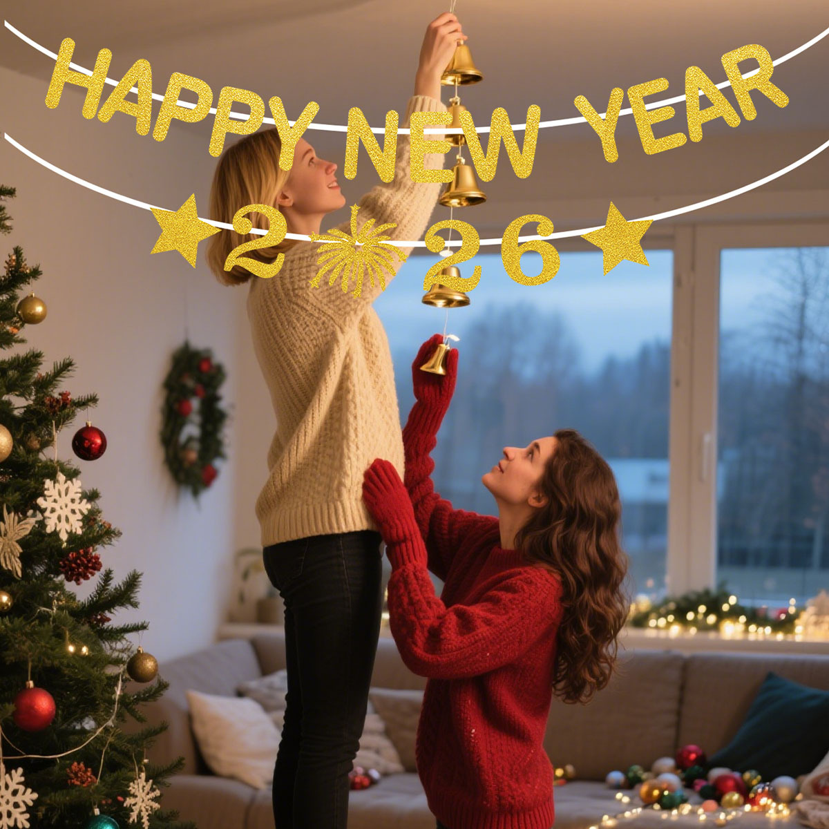 1Set 2026 Happy New Year Decor - Party Banner Gold review and price