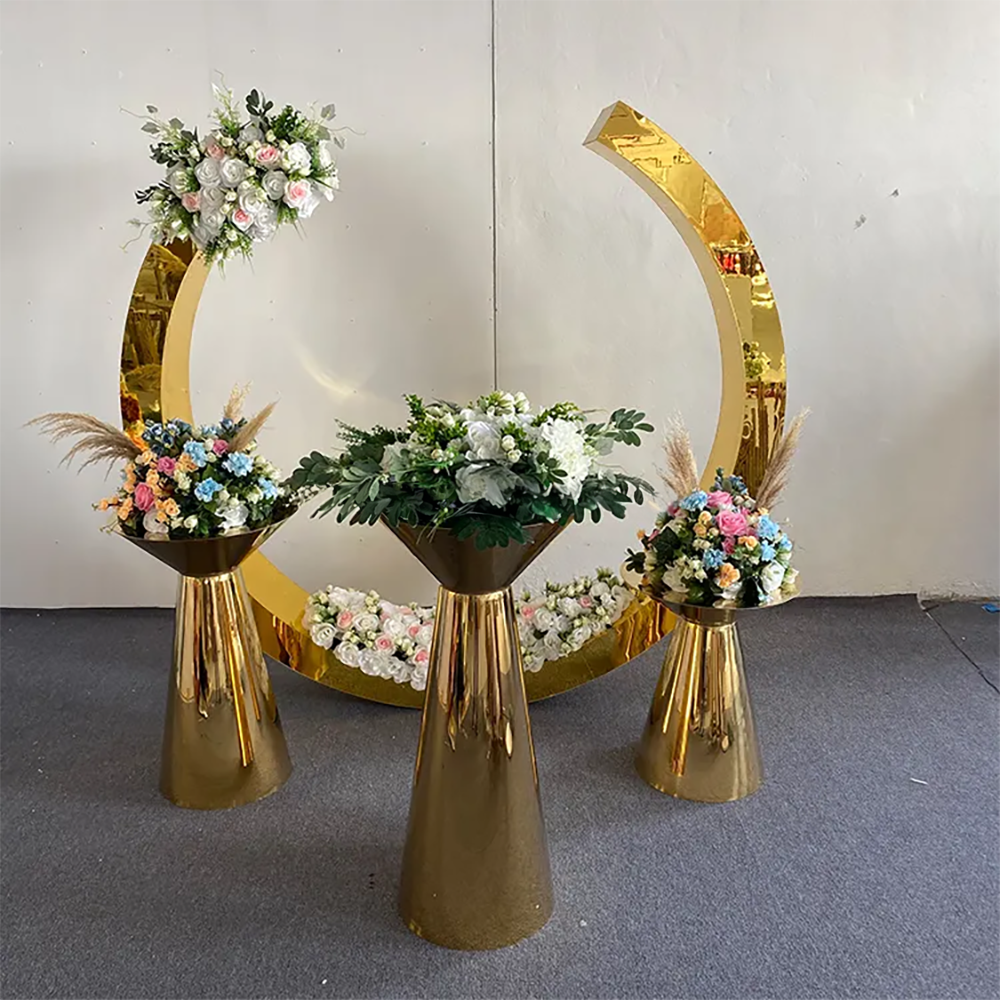 Hot Sale Gold Trim Flower Acry - Party Event Supplier review and price