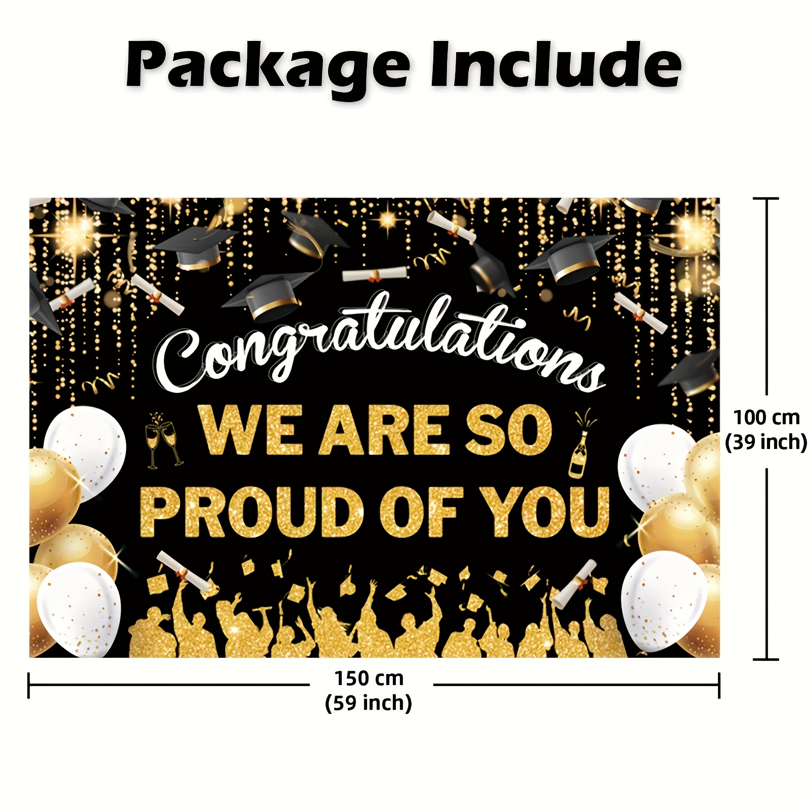 2D FlatGraduation Party Banner - Party Banner Gold review and price