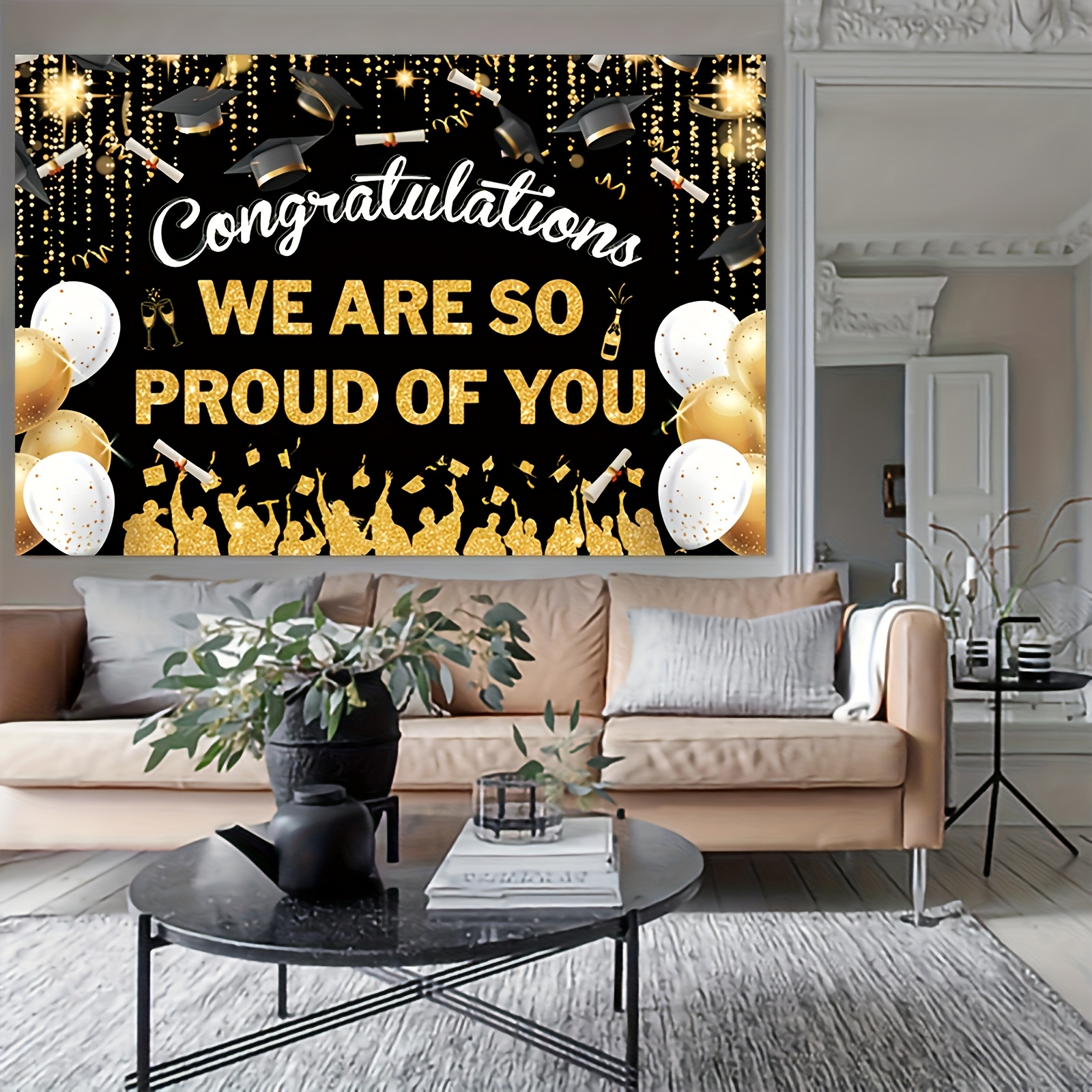 2D FlatGraduation Party Banner - Party Banner Gold review and price