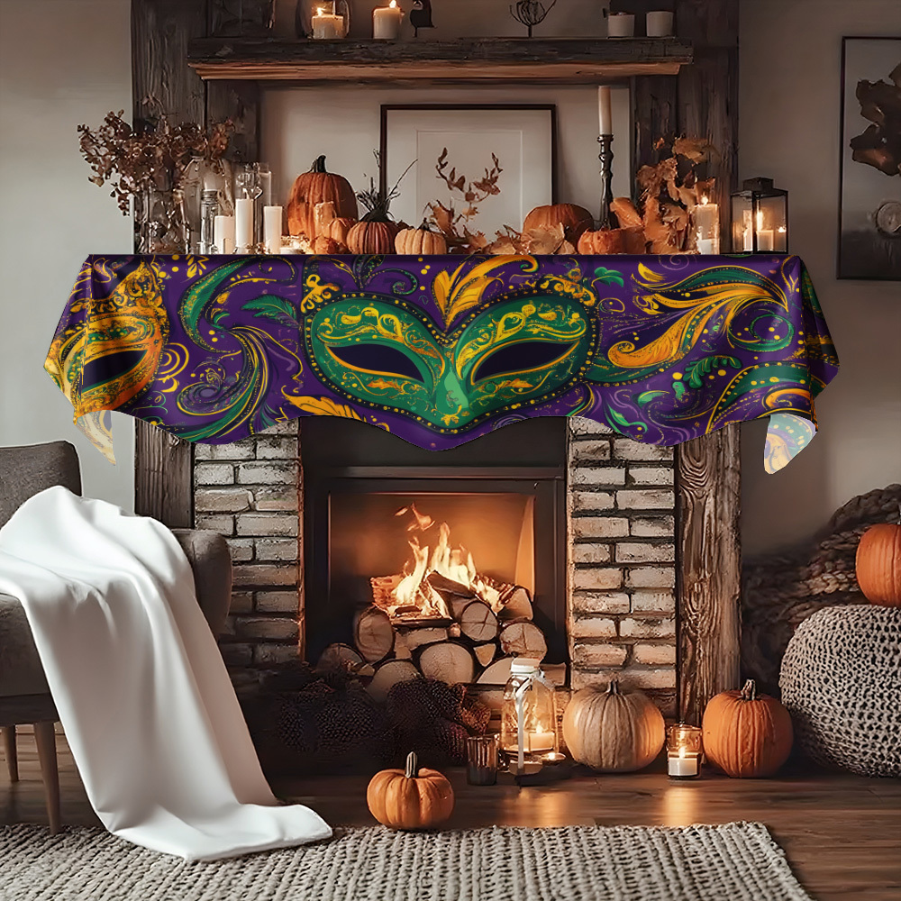 1Pc Carnival Mask Fireplace Sc - Party Banner Gold review and price
