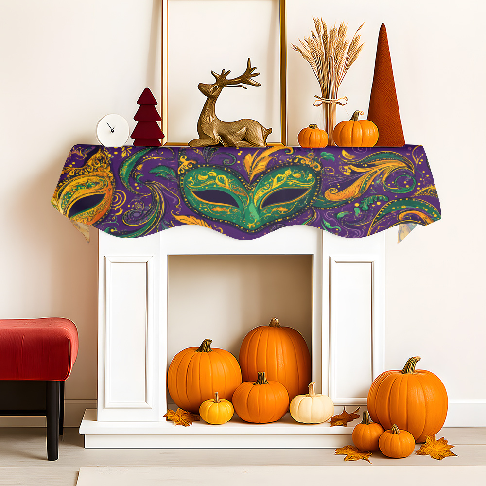 1Pc Carnival Mask Fireplace Sc - Party Banner Gold review and price
