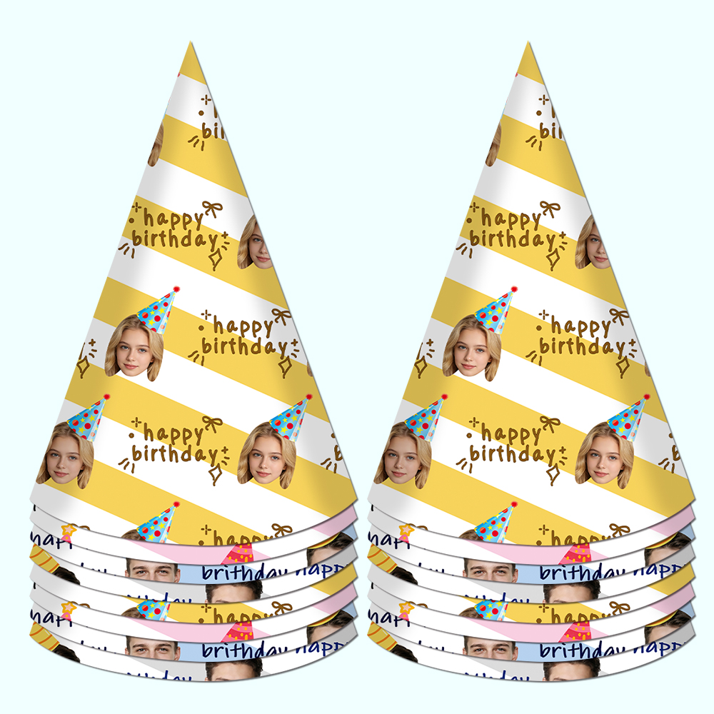 8pcs Custom Text and Photo Fac - Party Hat Cone review and price
