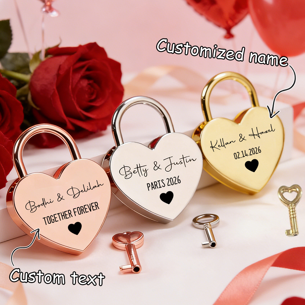 Custom Name Heart-Shaped Padlo - Eve Party review and price