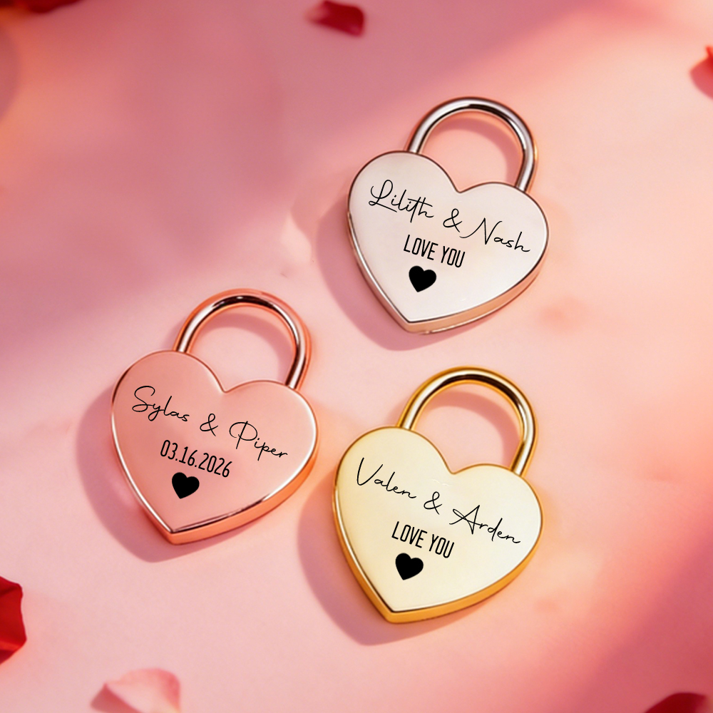 Custom Name Heart-Shaped Padlo - Eve Party review and price