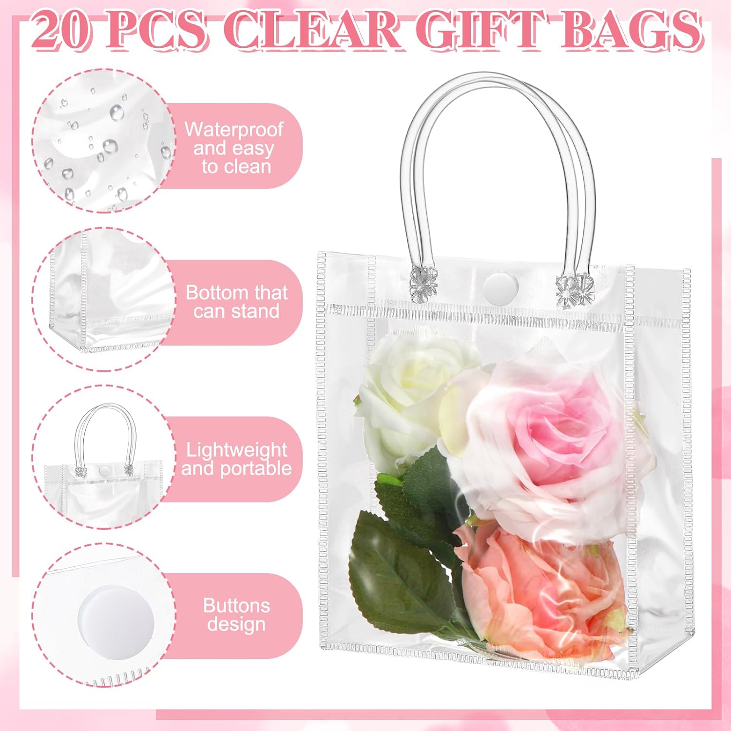 Clear Plastic Gift Bags with H - Party Favor Bag review and price