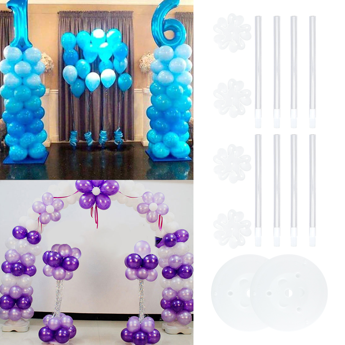 2Sets Balloon Column Stand Kit - Balloon Arch Kit review and price