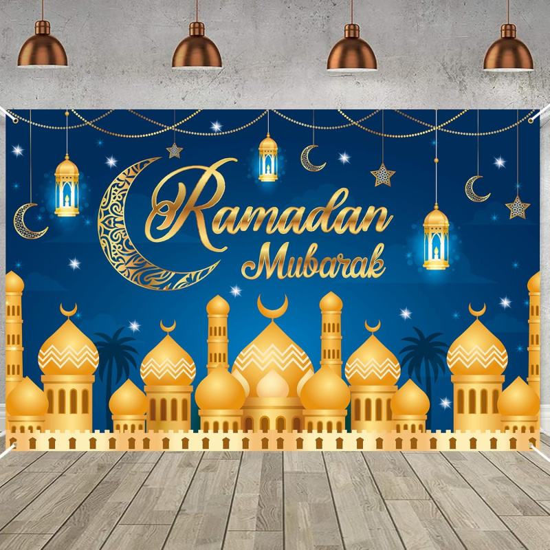 VIKAMA Ramadan Mubarak Blue Go - Party Banner Gold review and price