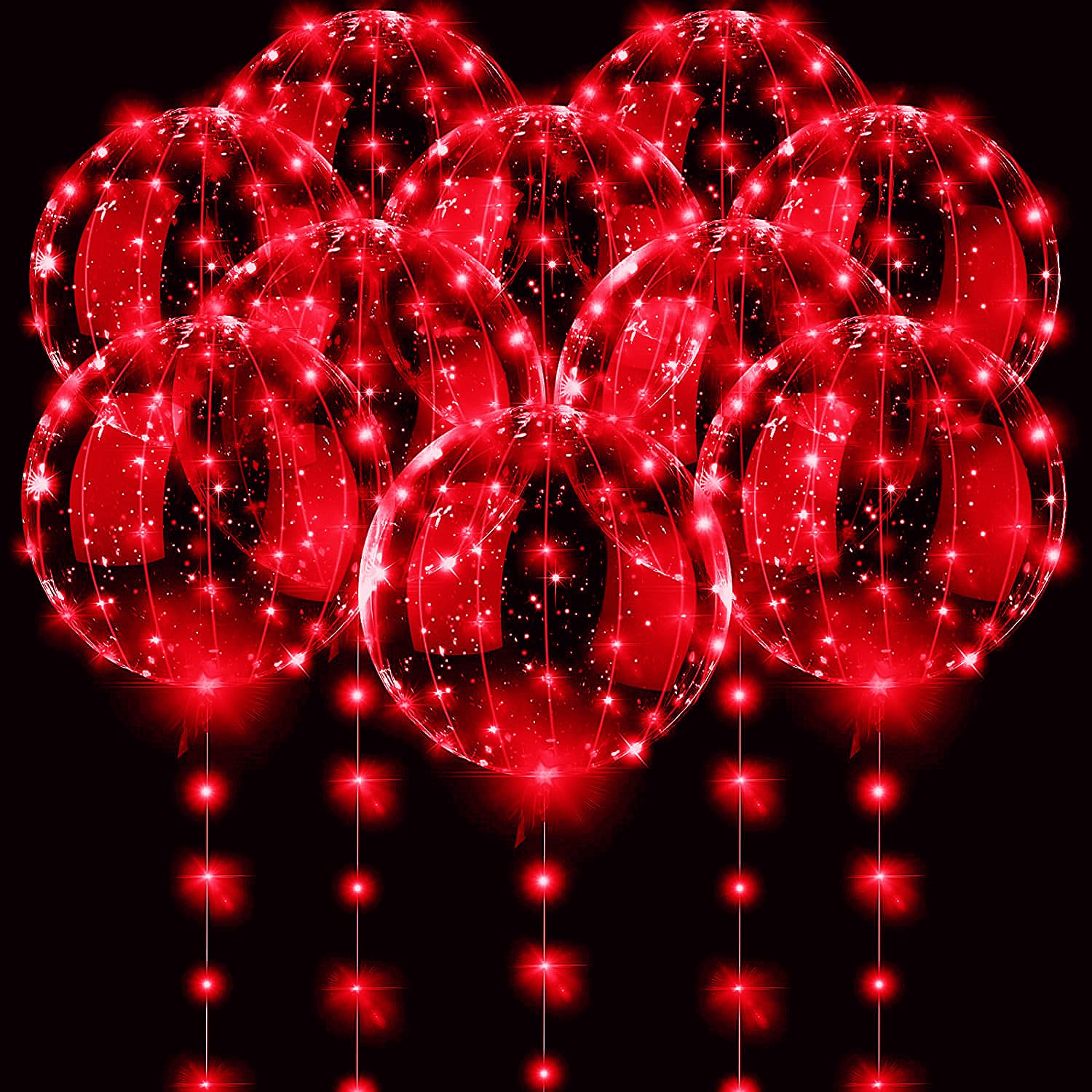 3 set Red Light Up Led Clear B - Led Balloon Light review and price