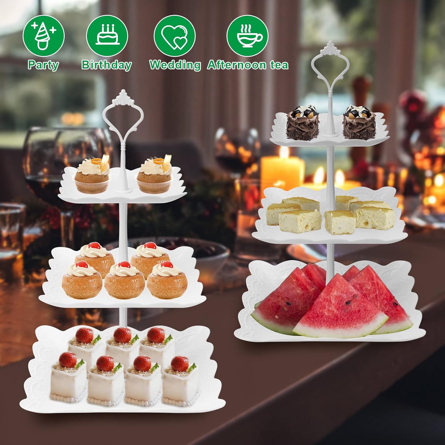 3 Tier Cupcake Stand, Plastic  - Cupcake Stand Tier review and price