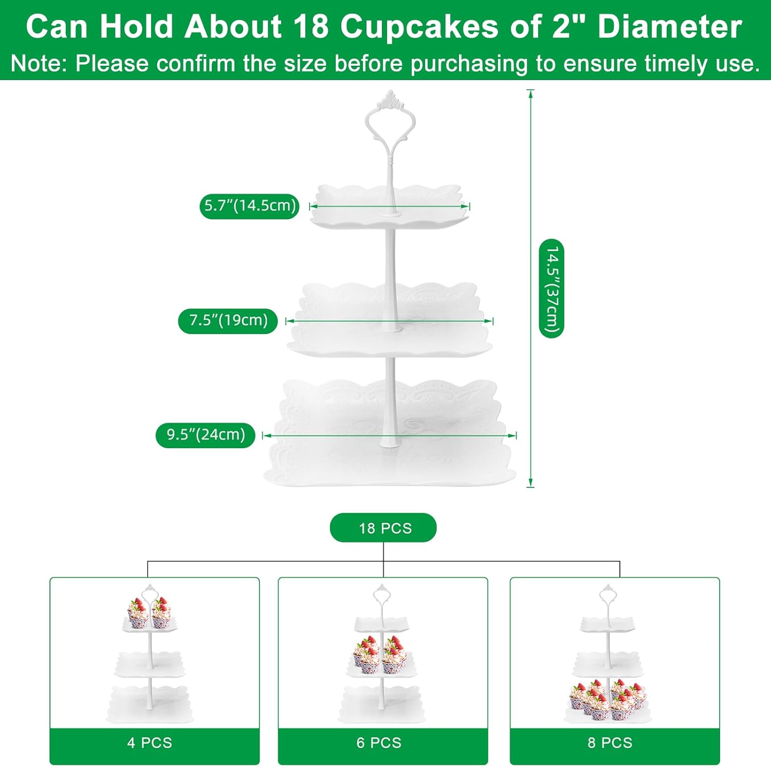 3 Tier Cupcake Stand, Plastic  - Cupcake Stand Tier review and price