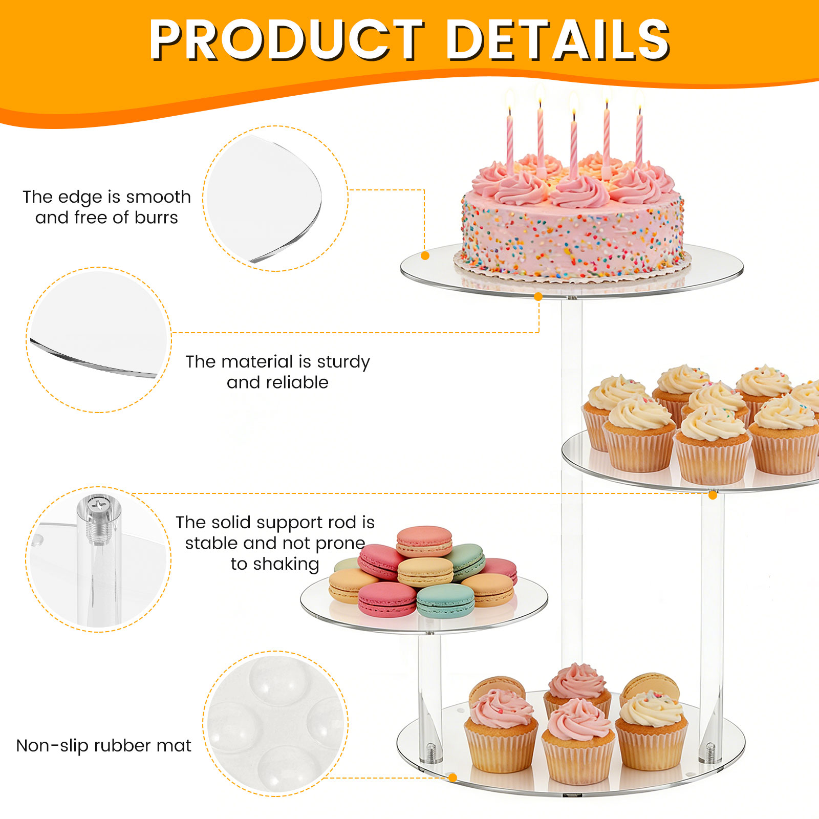 4 Tier Cake Stand Acrylic Tran - Cupcake Stand Tier review and price