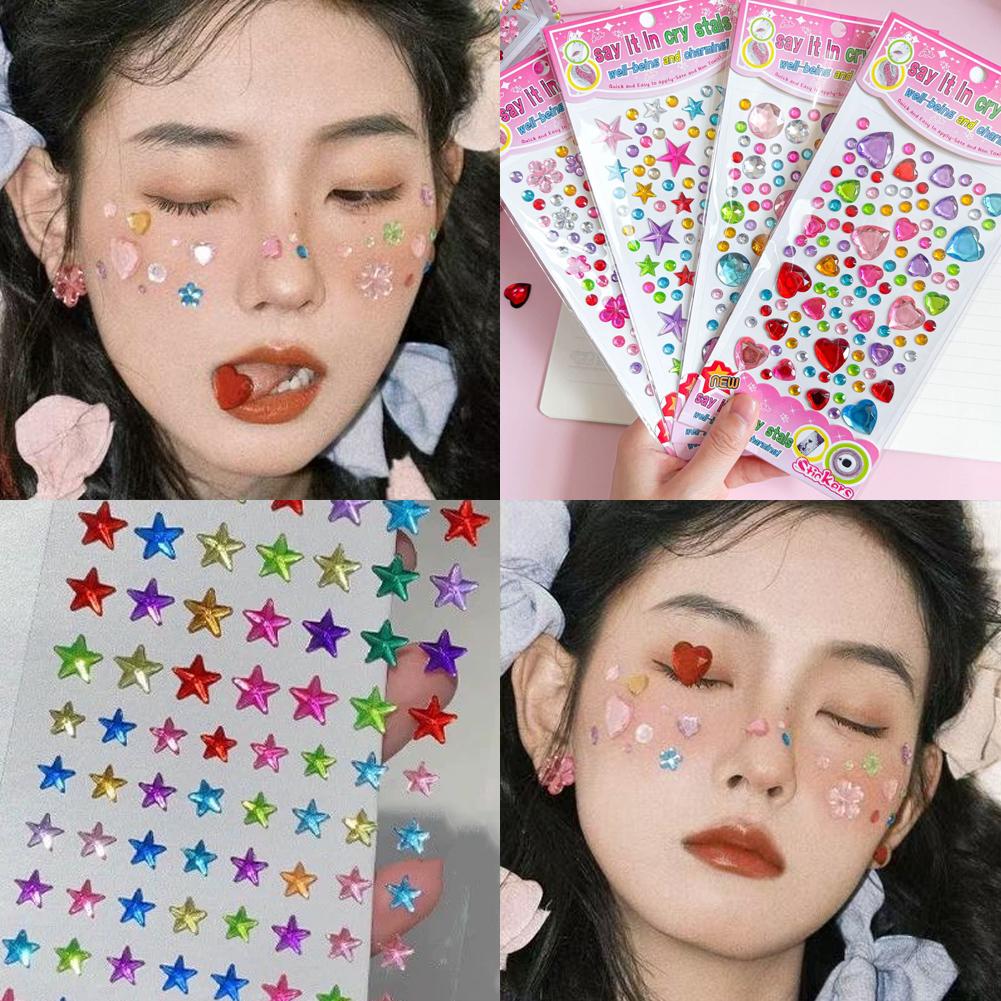 Self-Adhesive Face Rhinestones - Event Party review and price