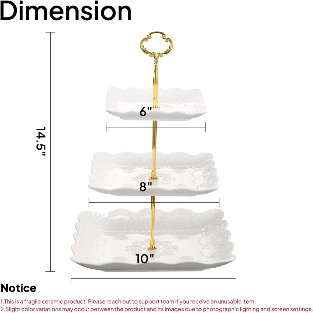 3 Tier Porcelain Cupcake Stand - Cupcake Stand Tier review and price