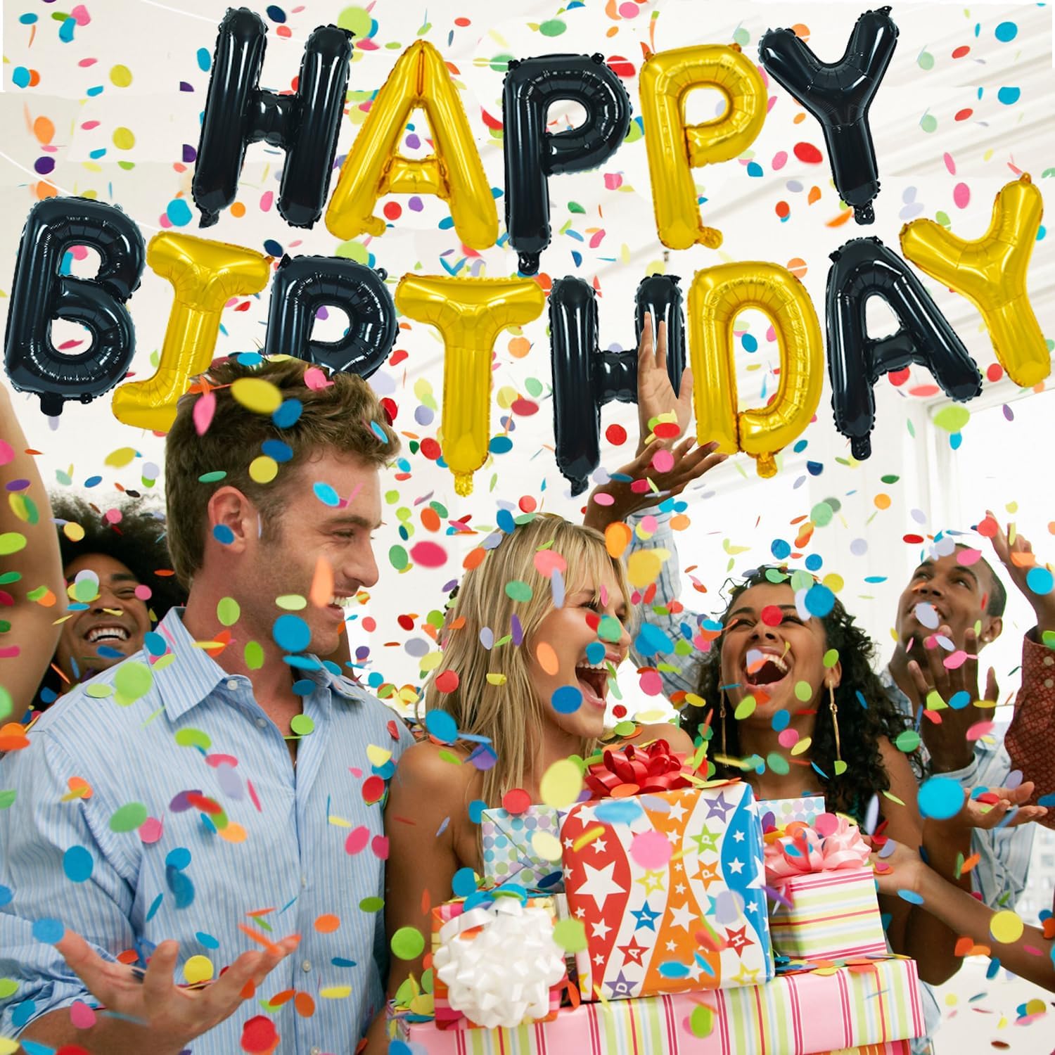 Black Gold Happy Birthday Deco - Balloon Arch Kit review and price