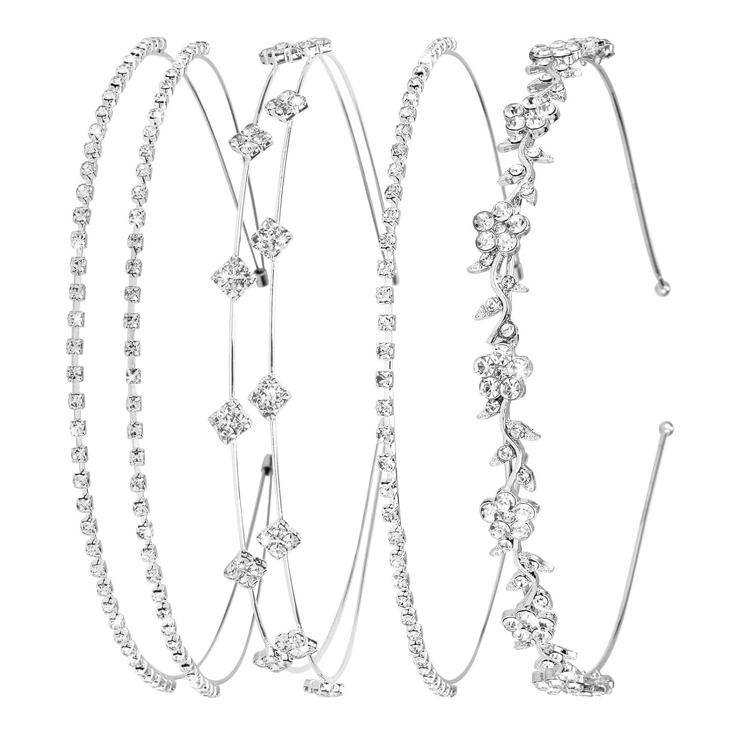4 Pcs Rhinestone Headband Set  - Event & Party Supply Photos review and price