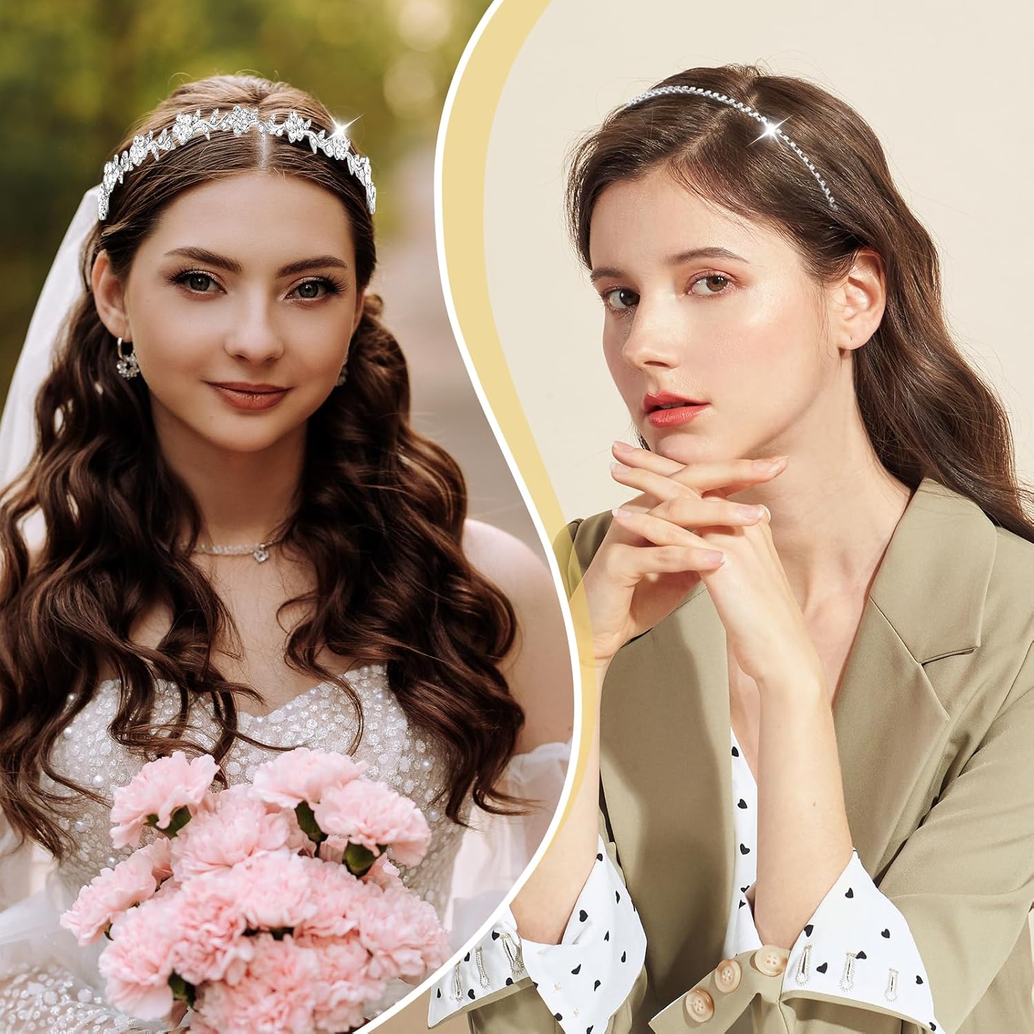 4 Pcs Rhinestone Headband Set  - Event & Party Supply Photos review and price