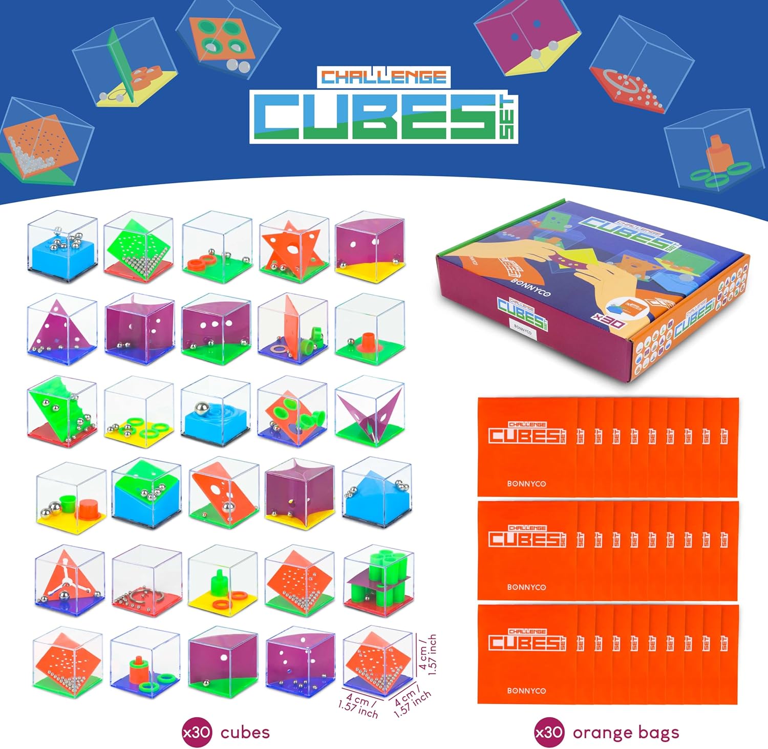 Brain Teaser Puzzles Cubes Pac - Party Favor Bag review and price