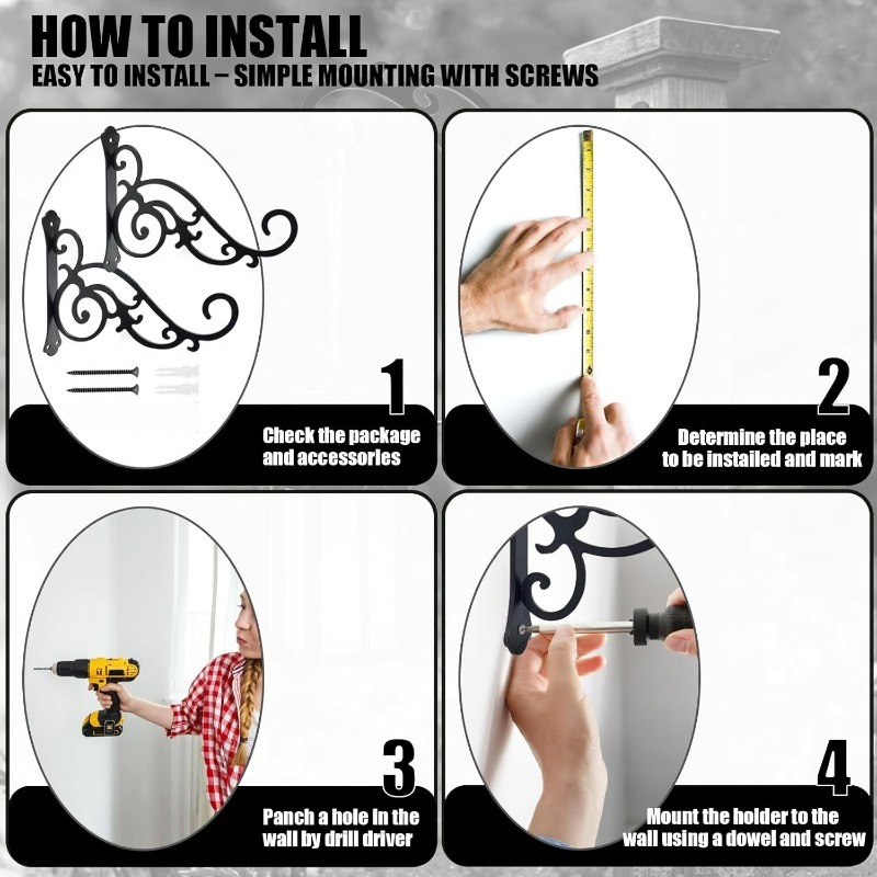 1PC Wall Mounted Bracket Iron  - Flower Wall Panel review and price
