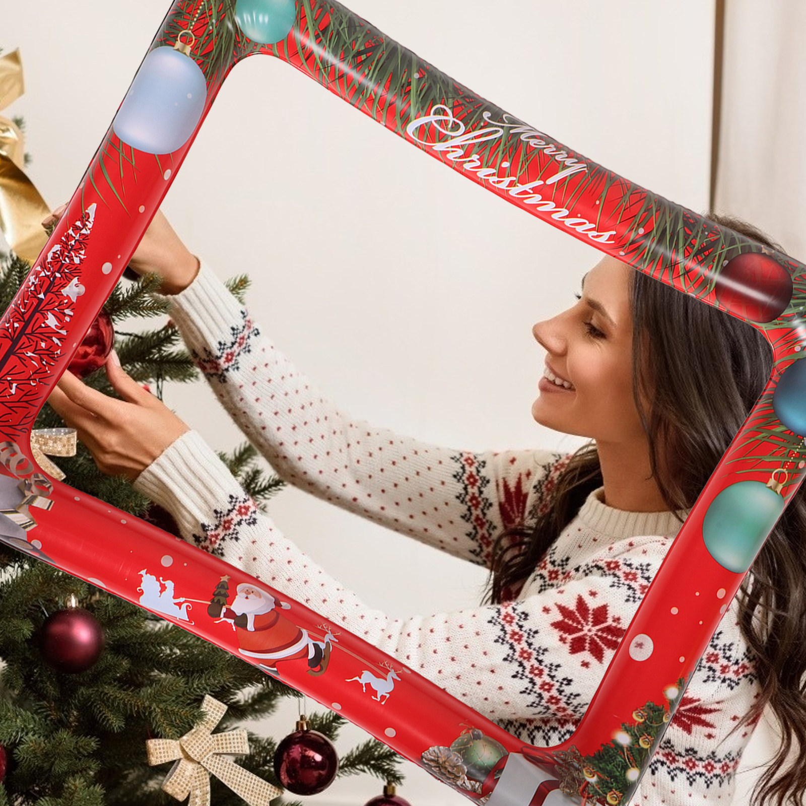 Christmas Inflatable Photo Fra - Photo Booth Frame review and price
