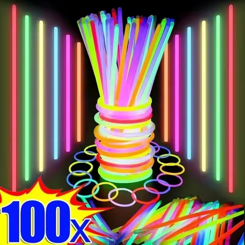 50/100Pcs Fluorescence Sticks  - Cotton Candy Cone review and price