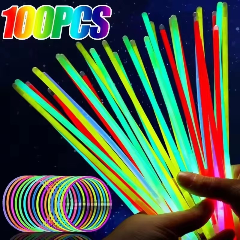 50/100Pcs Fluorescence Sticks  - Cotton Candy Cone review and price