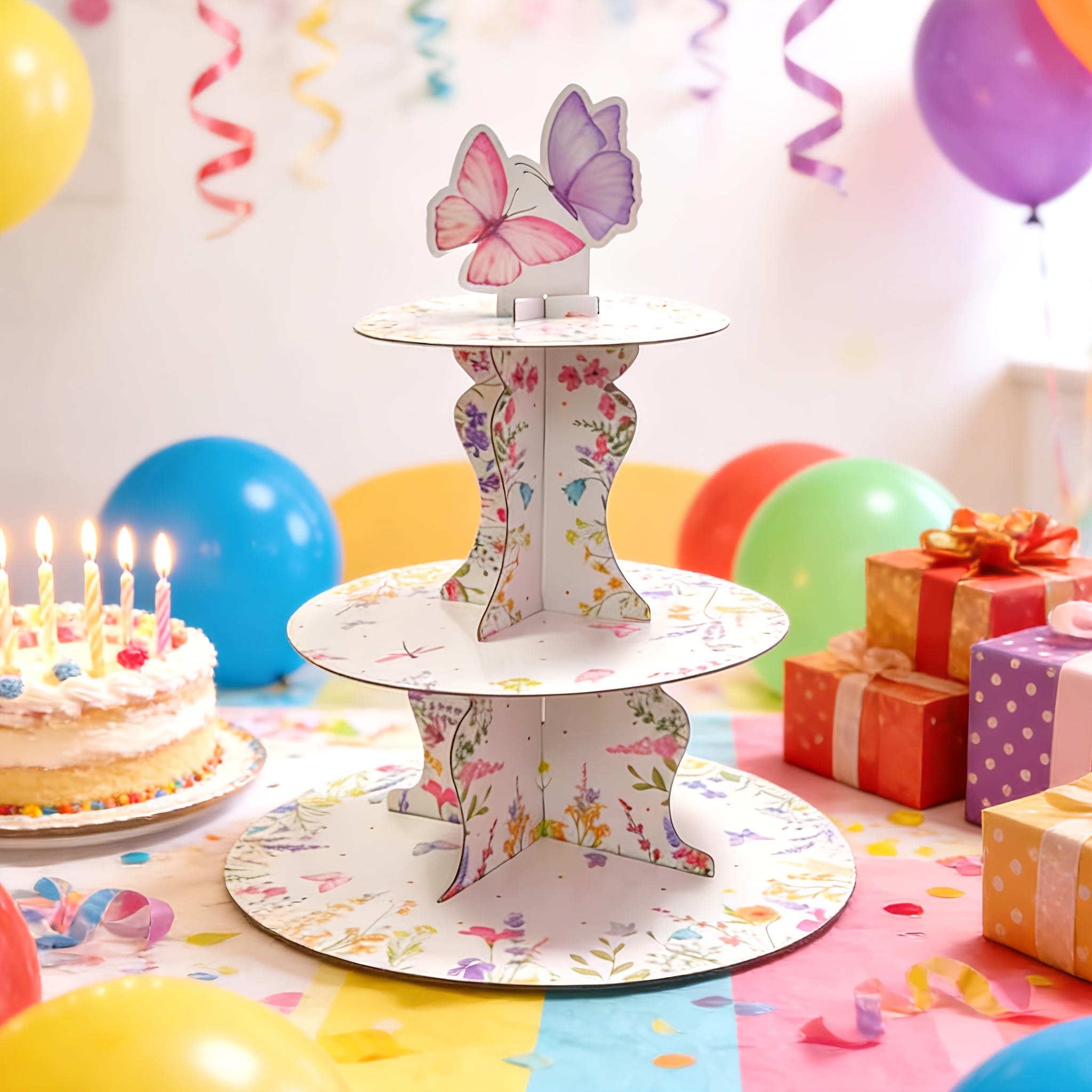 3-Tier Wildflower Butterfly Ca - Cupcake Stand Tier review and price